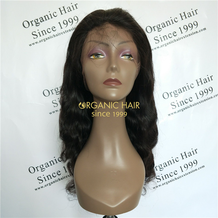 Lace front wigs body wig natural color 180 density GT49